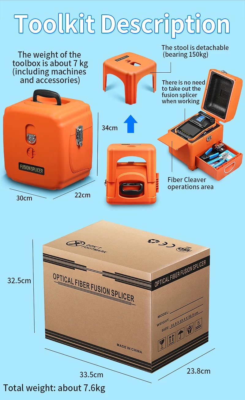 A-5/FS-60F/AUA-70F Optical Fiber Fusion Splicer 6 Motor Multilingual SM MM Fiber
