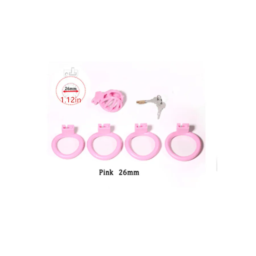 Penis Chastity Cage 26/28.5/32 Locked In Lust Male Chastity Device With 4 Base Ring BDSM Sex Toys For GAY
