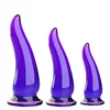 Schwarz & Transparent Anal Plug Horn Dildo für Frau Prostata Dilatator Massagegerät Butt Saugnapf Sexspielzeug für Männer Erwachsene Perlen