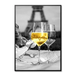 Elegant Red Wine and Glass Canvas Art - Sophisticated Wall Decor for Dining and Living Spaces (N)