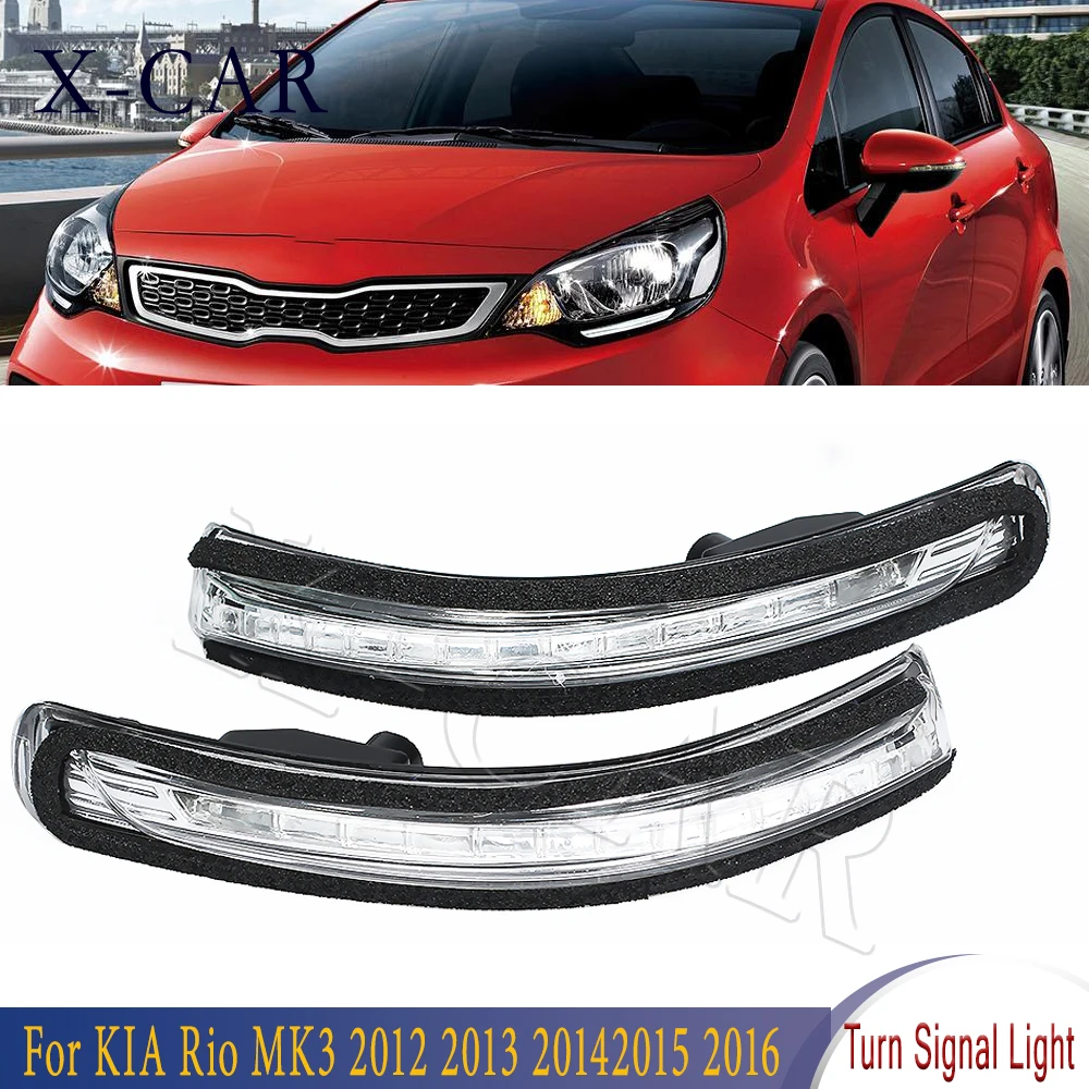 

X-CAR Left Right For KIA Rio MK3 2012-2016 Car Rearview Mirror LED Turn Signal Light Mirror Indicator Lamp Light 87624-1W000