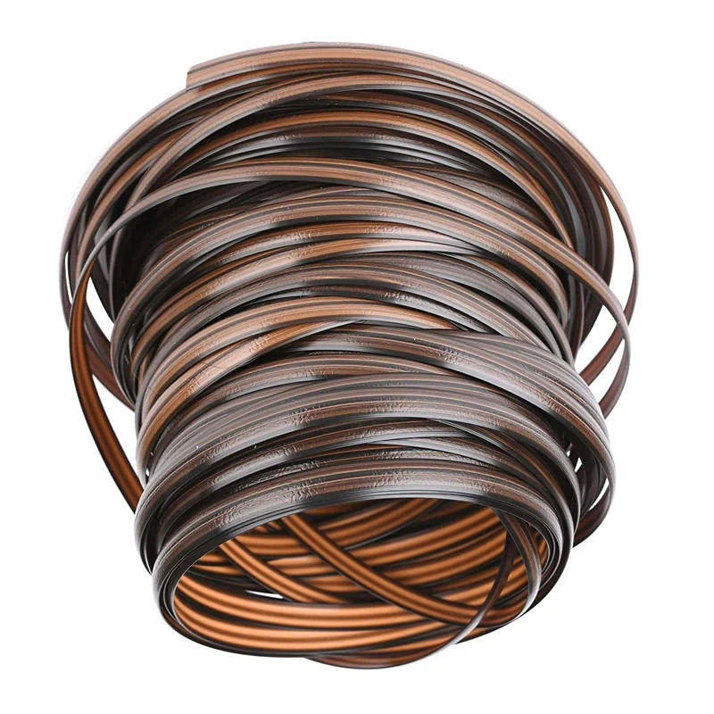 

5X Coffee Gradient Flat Synthetic Rattan Weaving Material Plastic Rattan For Knit And Repair Chair Table Storage Basket