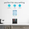 Hot/Cold Top Loading Countertop Water Cooler Dispenser With Child Safety Lock. UL Listed- White 5