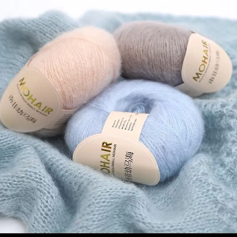 25g Mohair Yarn Extra Soft Warm Baby Wool Crochet Yarn for Hand Knitting Sweater Shawl Scarf DIY Material Supplies images - 6