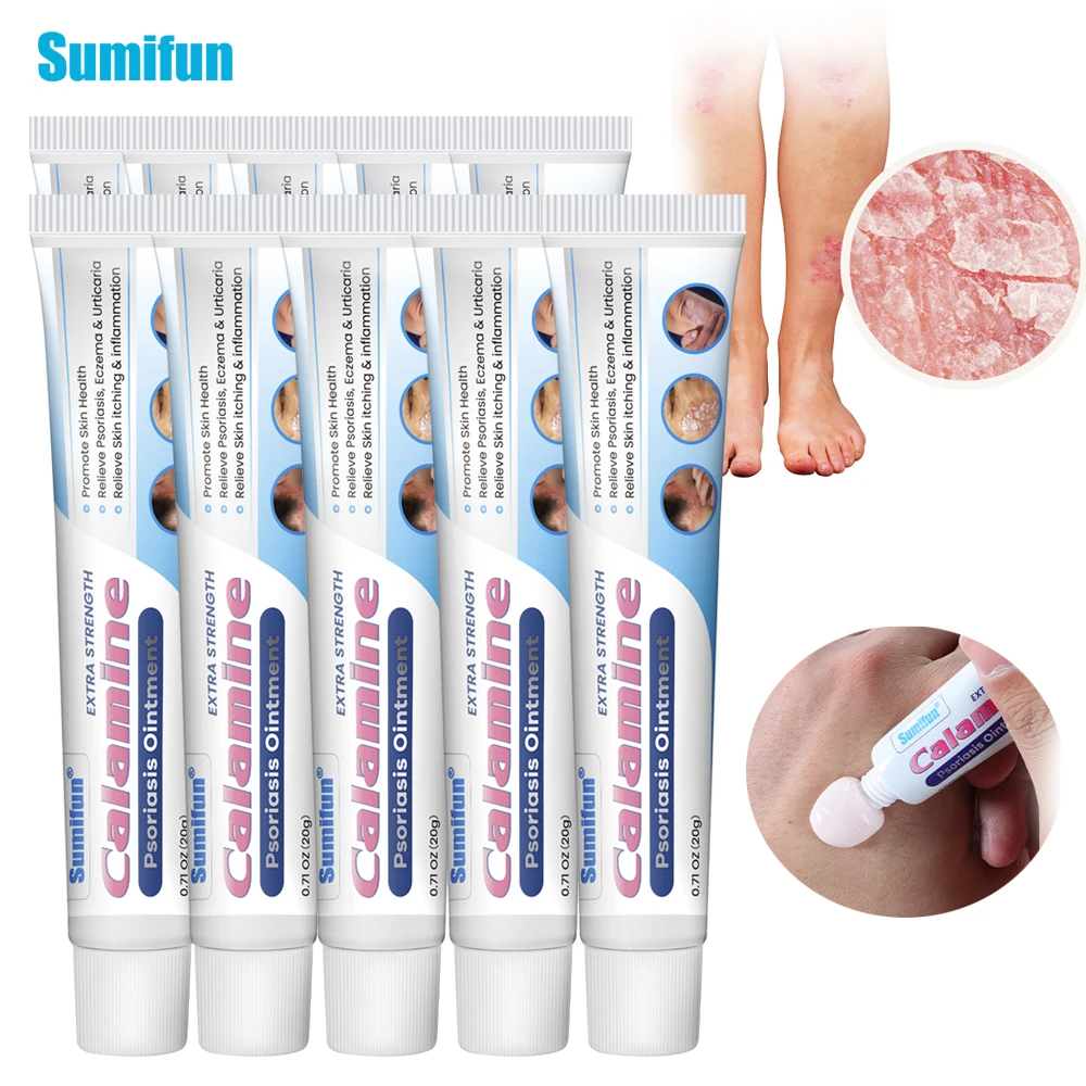 

1/3/5/7/10pcs Sumifun Psoriasis Cream Treat Urticaria Dermatitis Eczema Antibacterial Ointment Skin Anti-Itch Medical Paste 20g