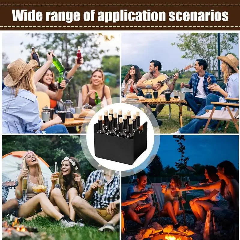 37X32X27CM12 Bottle Foldable Detachable Gift Wine Bags For Wine Bottles Liquid Carrier Protector For Wedding/Part/Camping/Picnic