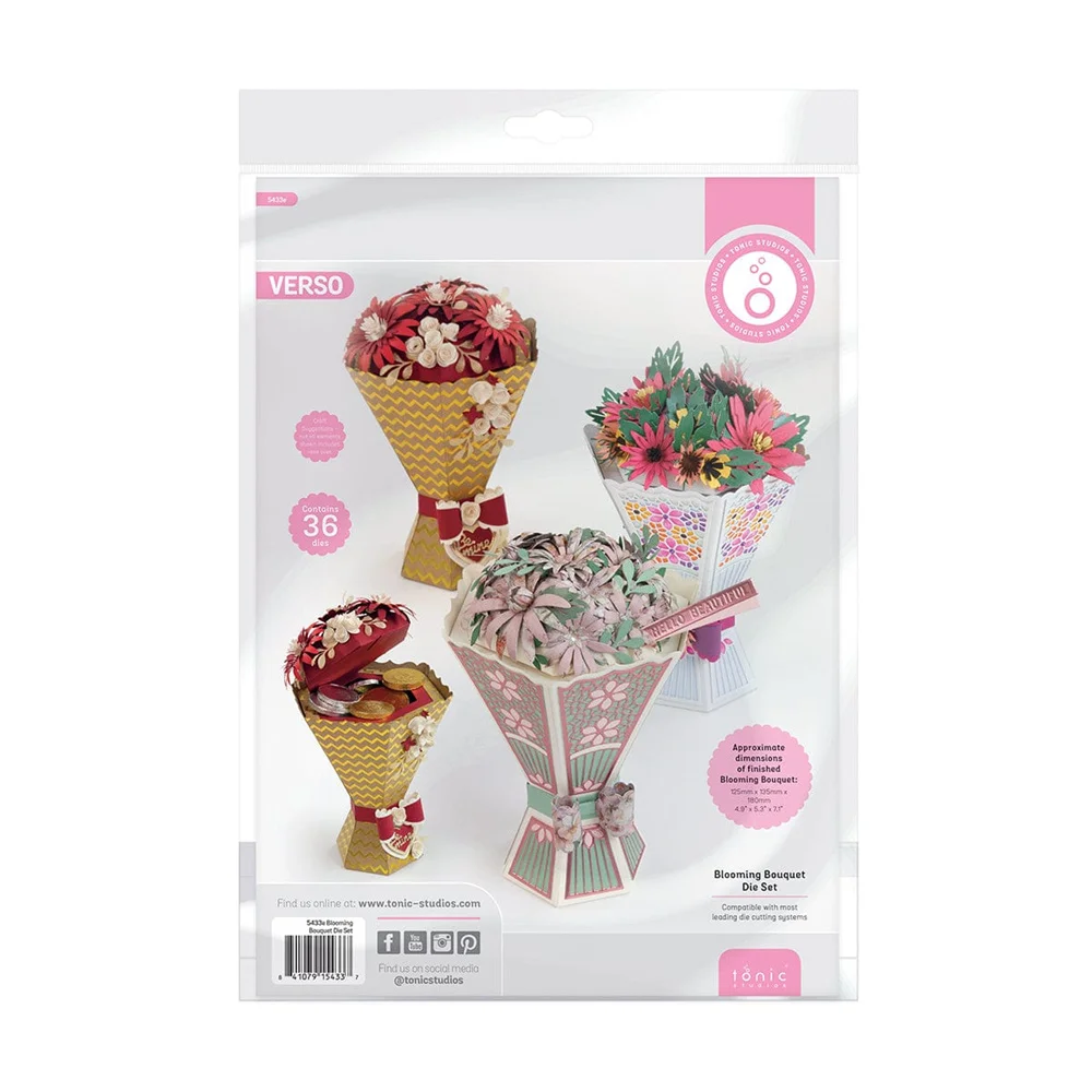 Blooming Bouquet Die Set Box New Metal Cutting Die Fai Da Te Scrapbooking Paper Making Tagli Artigianato Modello Biglietti Di Auguri Fatti A Mano