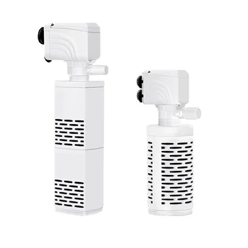 Bomba de filtro de acuario 3 en 1, aireador de oxígeno de aire sumergible silencioso para pecera, cambiador de agua, fabricante de ondas, 220v 1