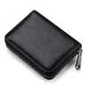 Cowhide Organ Card Case RFID Anti-theft Lady Card Holder Purse Men Card Case Multifunctional Zipper Small Short Wallet 6