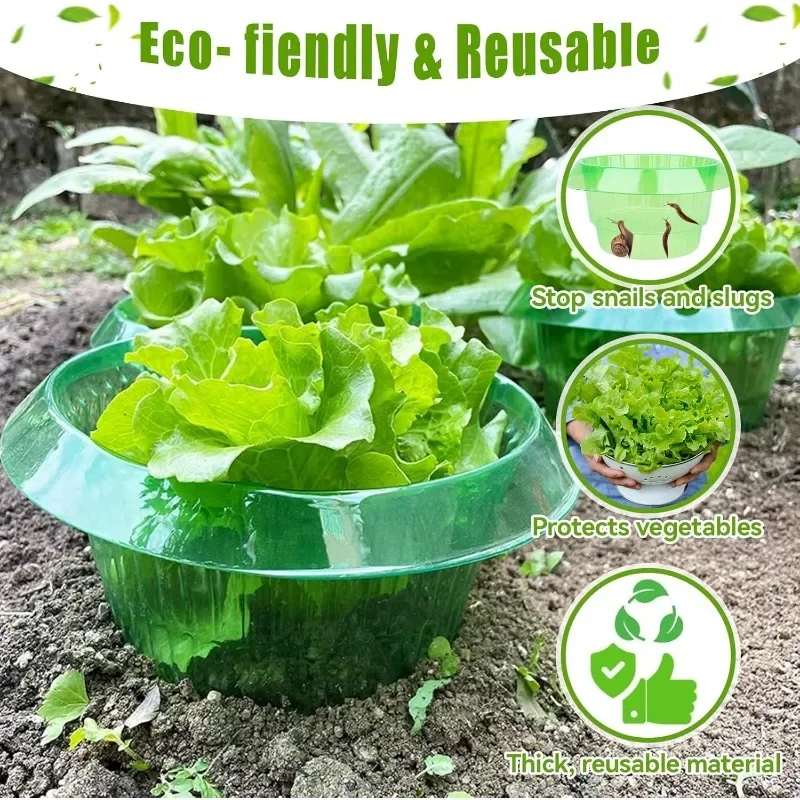 Plants Slug Protection Rings Vegetables Cover Plant Snail Collar Guard Green Planter Flower Pot Pest Control Trapper Garden Tool 3