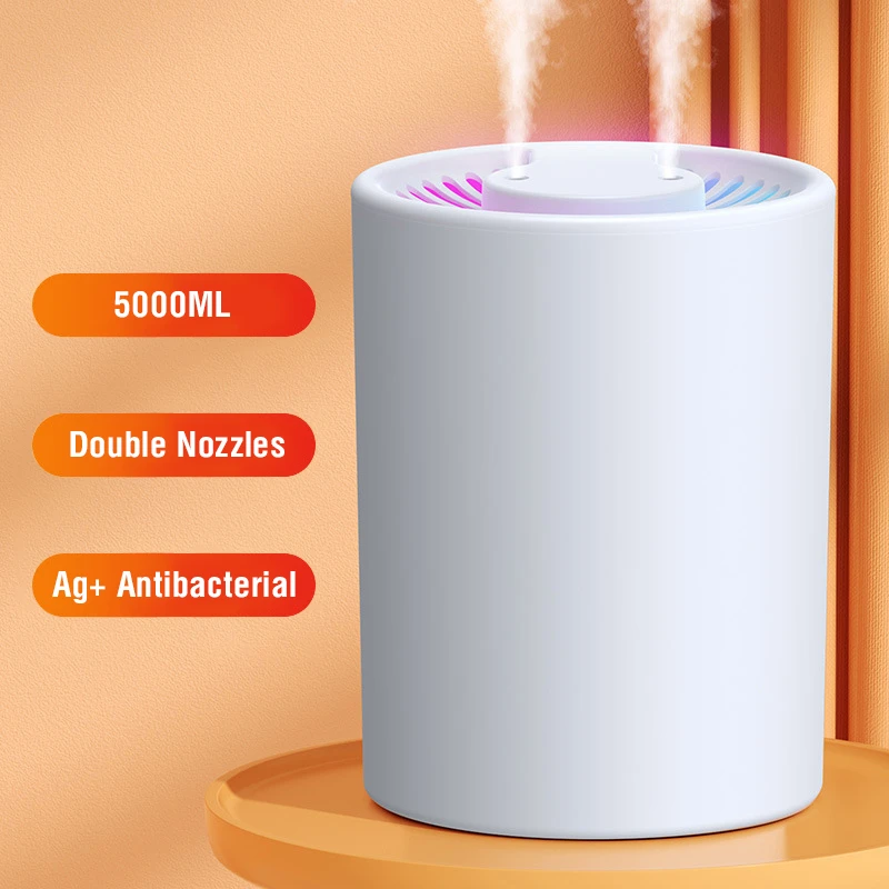 

5L Home Ultrasonic Air Humidifier Electric Essential Oil Diffuser Double Spray Air Diffuser Bedroom Aroma Diffuser Humidifier