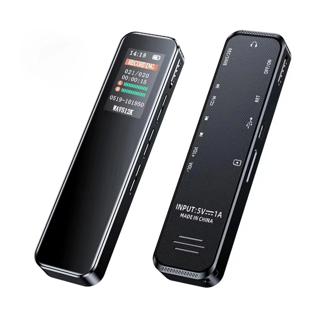 Digital Voice Recorder Pen Max Support 128G TF Card Portable MP3 Player Audio Recorder With 1536Kbps Recording Work Interviews