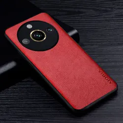 Coque de téléphone en cuir Litchi rétro premium - Étui arrière de style professionnel