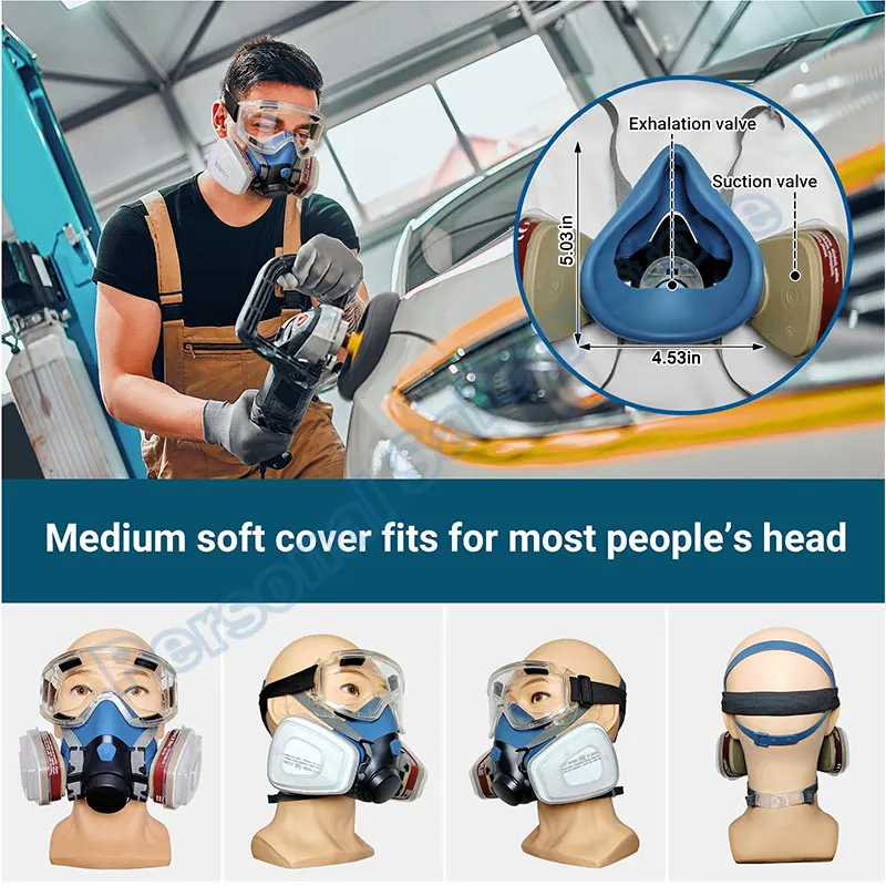 18in1 7503 Respirator Mask Protective Mask Industry Painting Spray Dust Gas Mask With 3M 501 5N11 6001CN Chemcial Half face Mask 6