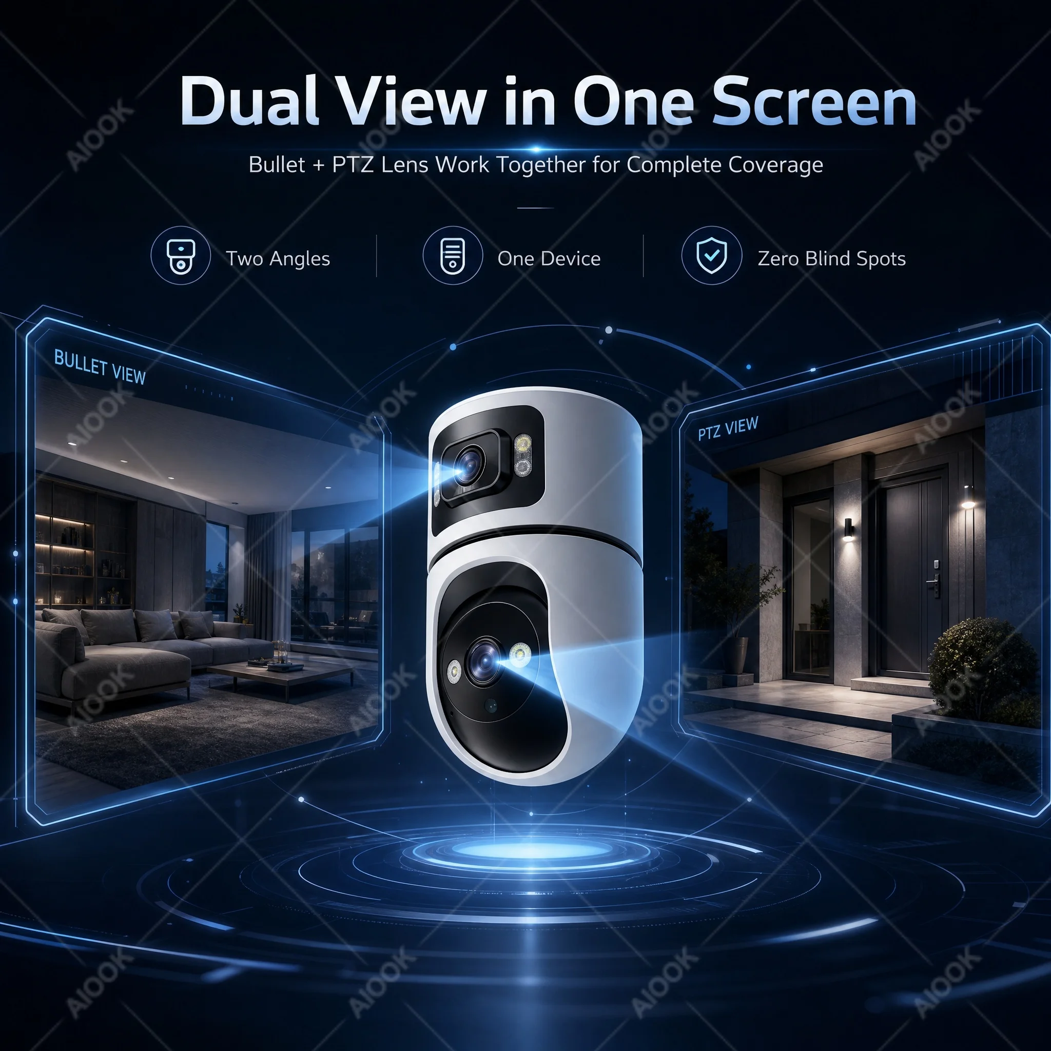YOOSEE Ai APP Pet Detection Outdoor Camera High-definition 10MP Dual Lens 5G WIFI Camera Mobile Tracking Two-way Intercom CCTV 2
