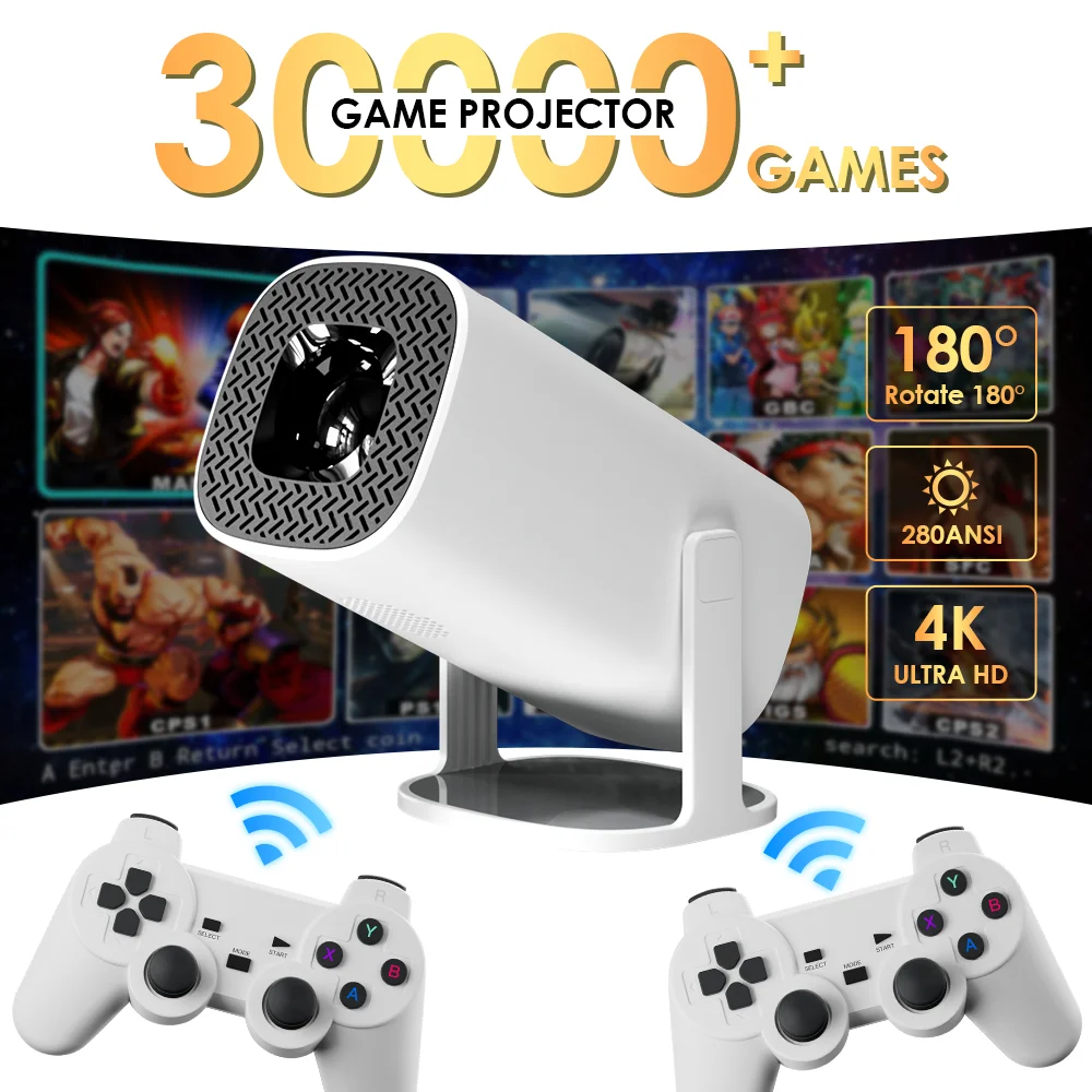 P30MAX Android 11 Gaming Projector TF card 64GB Wireless Gaming Controller Dual WIFI 1280*720P Home Theater Portable Projector portable projector
