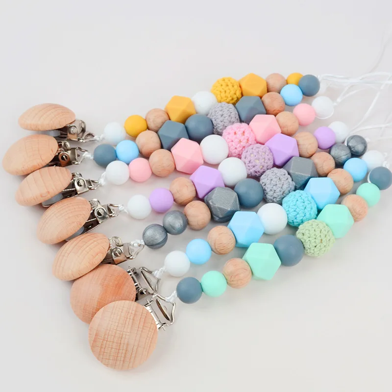 

New Baby Silicone Pacifier Chain Baby Grinding Toy Anti Drop Chain Products Silicone Teether Toy Bébé Mordedor Pacifier Clips