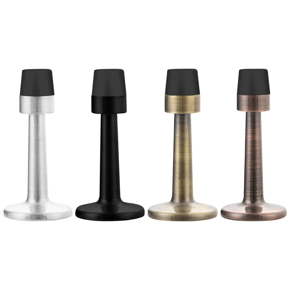 Door Stops Anti-collision Door Holder Rubber Door Protective Pad Stainless Steel Mute Windproof for Bedroom Bathroom Door