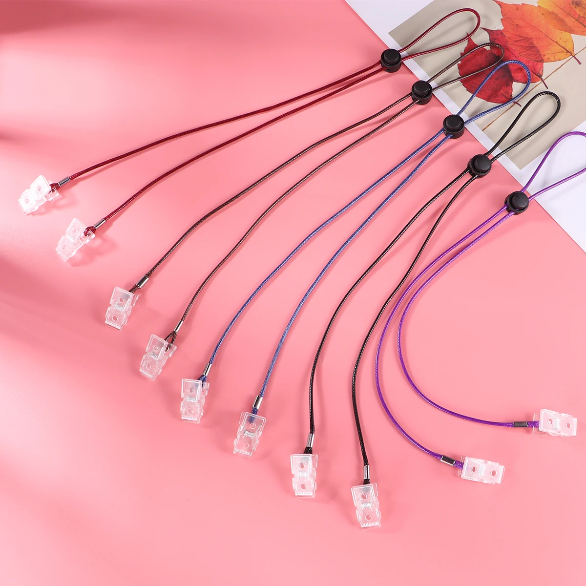 Napkin Clip Napkin Lanyard Bib Flexible Chain Supplies Holder 5PCS for Dining Hall Drawing Studio Dental Clinic Home towel and napkin holder