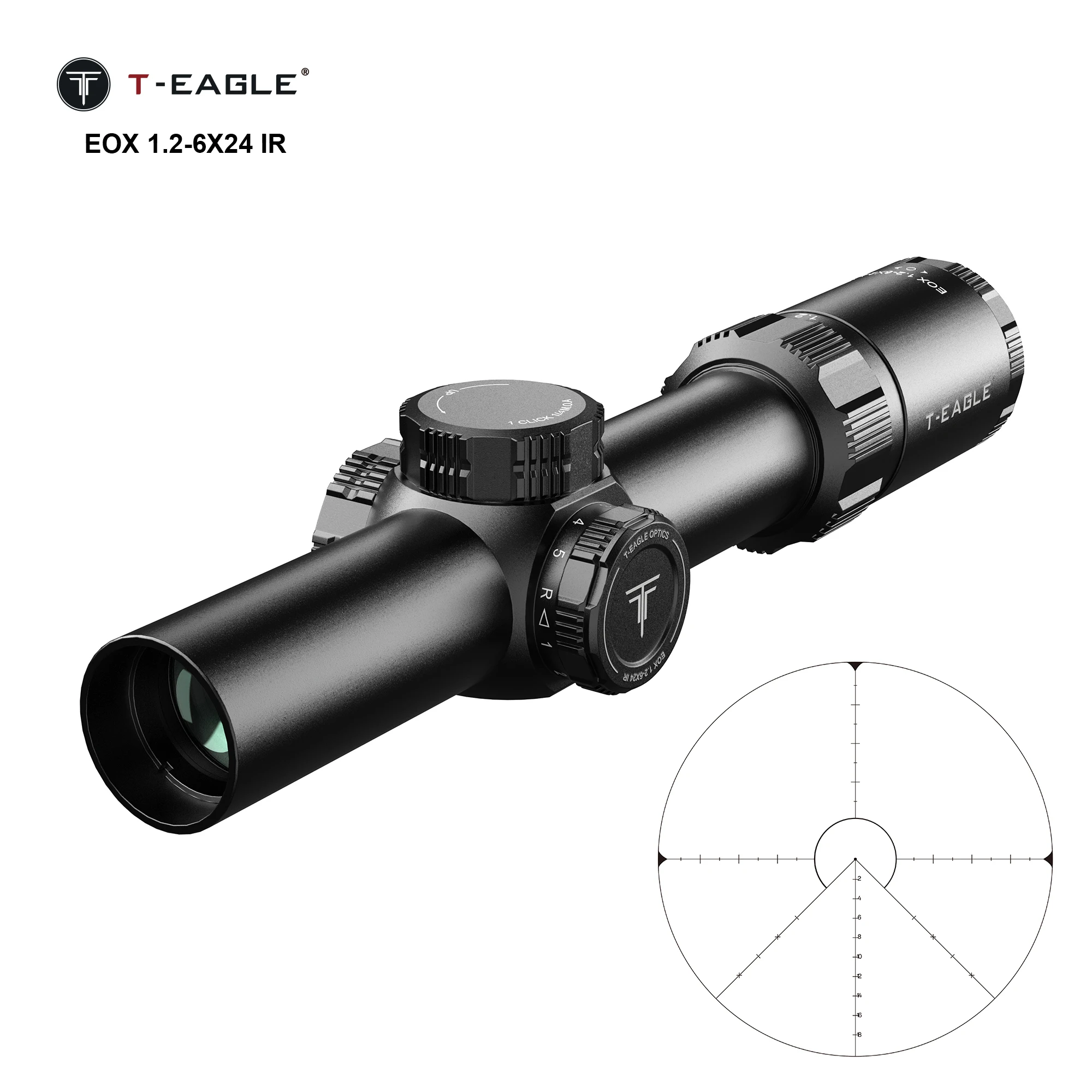 T-EAGLE EOX 1.2-6X24 IR Tactical Riflescope Hunting Spotting