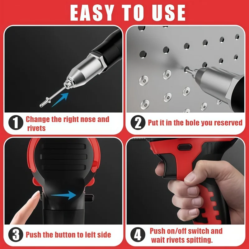 For Milwaukee M18 Battery Brushless Electric Rivet Nut Gun for Aluminum/ Stainle