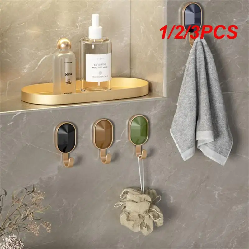 

1/2/3PCS Light Luxury Hook Waterproof And Moisture-proof Easy To Install Hook Punch-free Environmentally Friendly Material