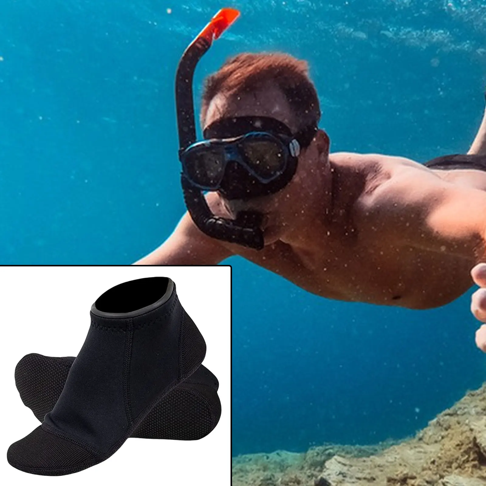 Pair 3mm Neoprene Socks Snorkeling Soccer Sand Low Cut Surfing Booties Scuba Diving Socks Water Sport Sailing Unisex Dive water sport socks