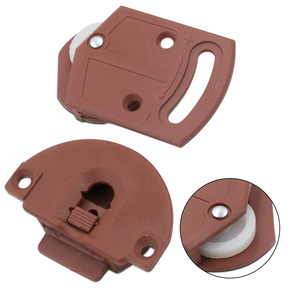 Sliding Door Roller Sliding Door Pulley 2pc Sliding Door Roller Vintage Style ABS Wheel Convenient Adjustable Design Provides Noiseless and Smooth