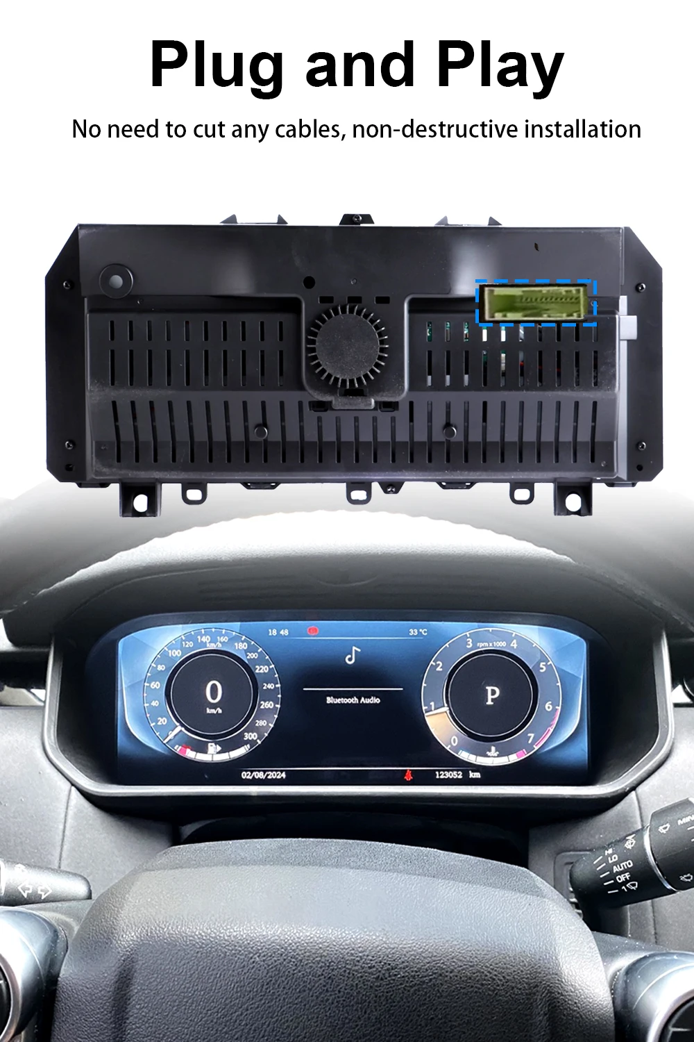 Digital Cluster Dashboard For Land Rover Discovery 5 2017-2021 Speedometer Wirel