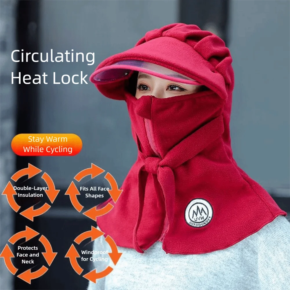 Polyester Windproof Balaclava Hat for Winter Cycling