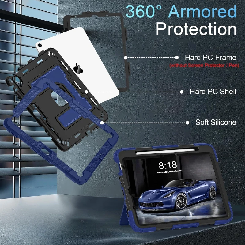 Rugged Shockproof Kids-Friendly Tablet Protective Cover