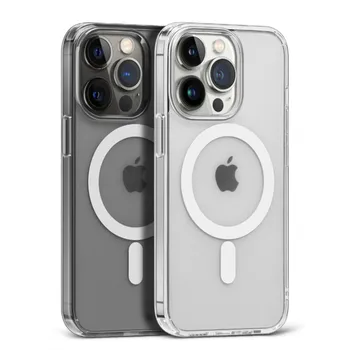 Magnetic Original Clear Case For iPhone 17 16 15 14 Plus 13 12 mini 11 Pro Max 16E 17E Funda For Magsafe Transparent Cover 1