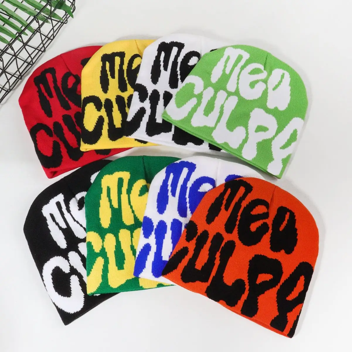 

New Letter Printing Knitted Hat Winter Warm Woolen Hat Fashion Hip Hop Beanie Cap Pullover Hat Casual Sports for Men Women