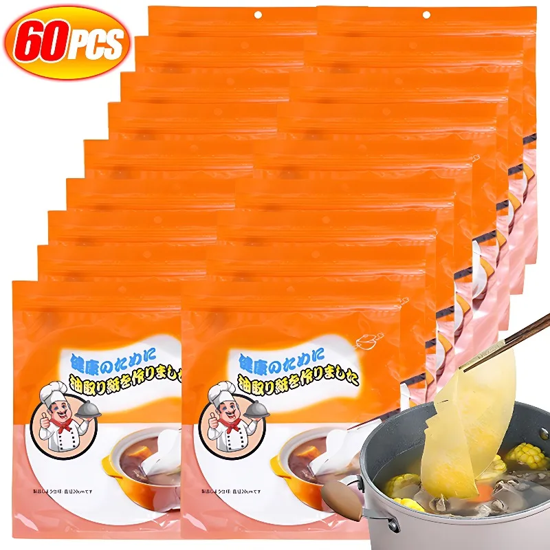 Air Fryer Oil Absorbing Paper 12/60PCS Disposable Oil Absorbing Paper Soup Food Grease Blotting Health Filter Film Special Food Grade Kitchen Accessories