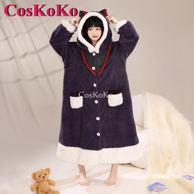 CosKoKo Scaramouche, Tignari, Zhongli, Venti 코스프레 게임 원신 임팩트 코스튬 파생 옷, 사랑스러운 잠옷, 플러시 잠옷