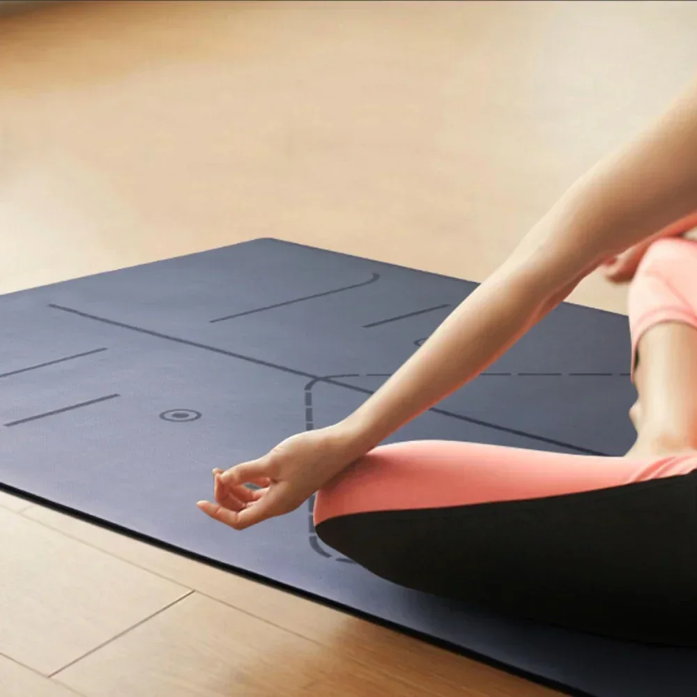 5mm Thickness Non-slip TPE Yoga Mat Anti-slip and Sweat-absorbing Yoga Mat Workout Floor for Pilates Fitness Exercise