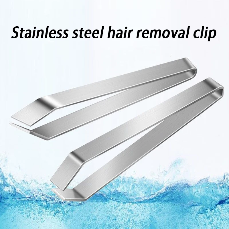Fish Bone Tweezers, Stainless Steel Flat and Slant Tweezers Pliers Remover Tool (4.6") Kitchen Gadgets Tools