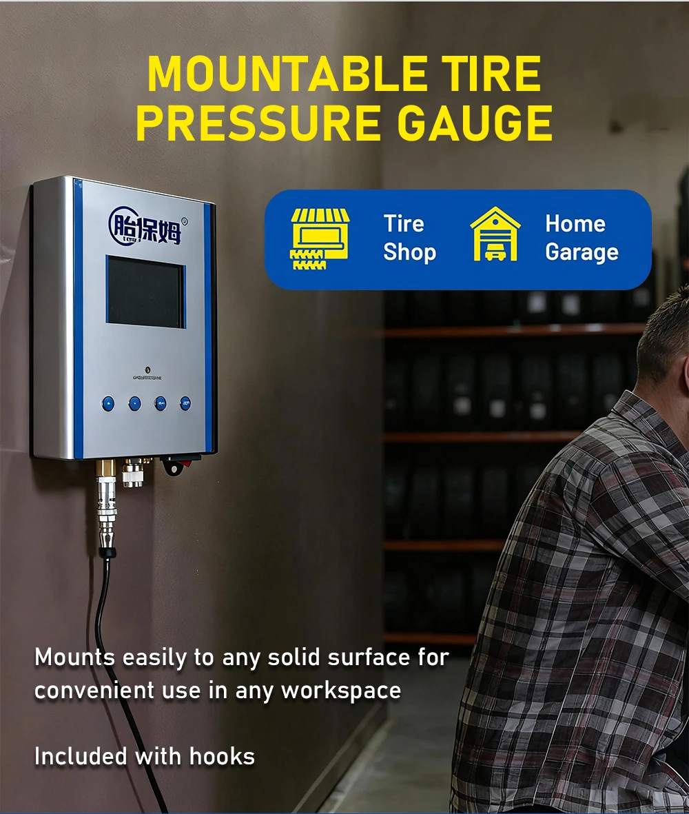 0-16bar Digital Tire Pressure Monitor 0.01bar High Precision Tire Pressure Gauge