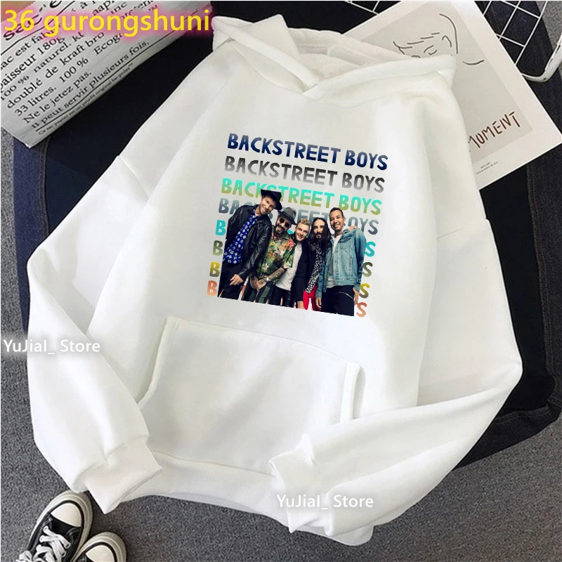 Watercolor Backstreet Boys Graphic Print Cap Hoodies Music Lover Fashion Sweatshirt Femme Long-Sleeved Coat Streetwear