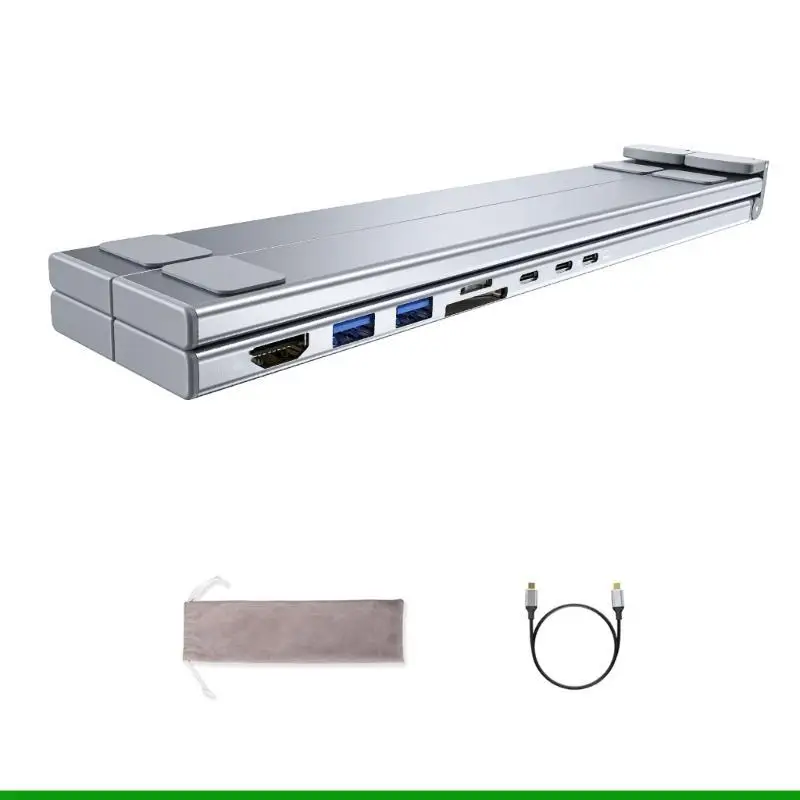 U55C 알루미늄 합금 Type C 허브 4K USB3.0, Type C PD100W 노트북 데스크탑, 모바일 장치용 SDTF 카드 충전