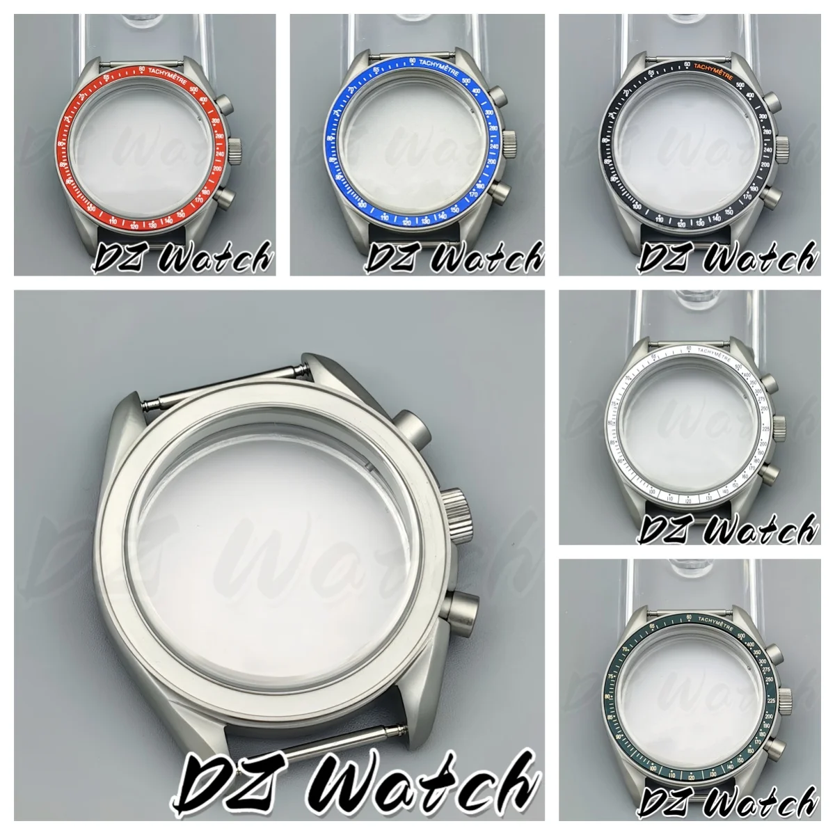 DZ New 40mm VK63 Titanium Watch Case Blue Green Black Silver