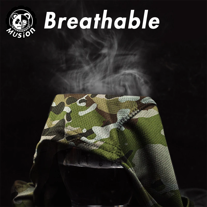 Musion Camouflage Cappello a tesa larga Passamontagna Set Parasole da esterno da uomo Boonie Cap Cappello da pescatore Cappello da pesca con protezione solare - immagine 5