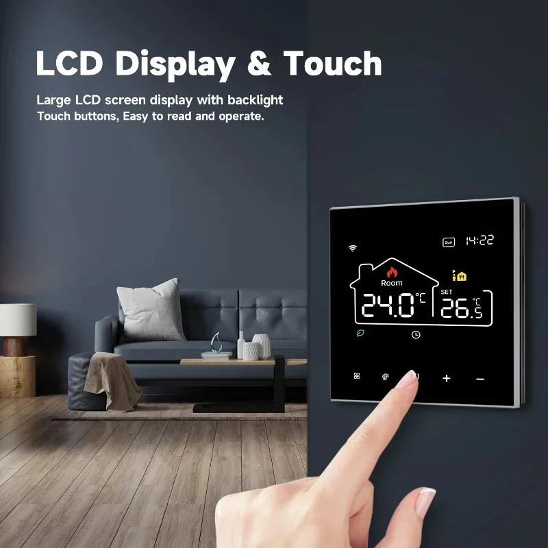 2024 ใหม่ Tuya WiFi Smart Thermostat ไฟฟ้าเครื่องทําความร้อนน้ําหม้อต้มแก๊สอุณหภูมิ Controller ทํางานร่วมกับ Alexa, Google Home, Alice 1
