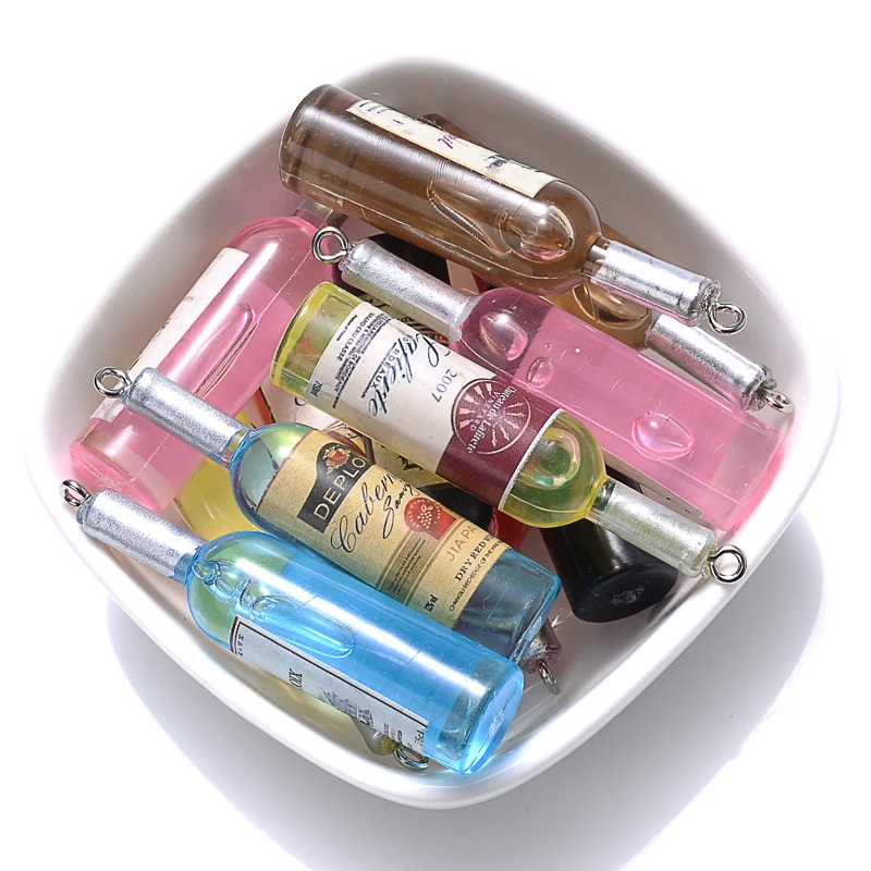 Set of 10 Alcoholic Drink Resin Charms