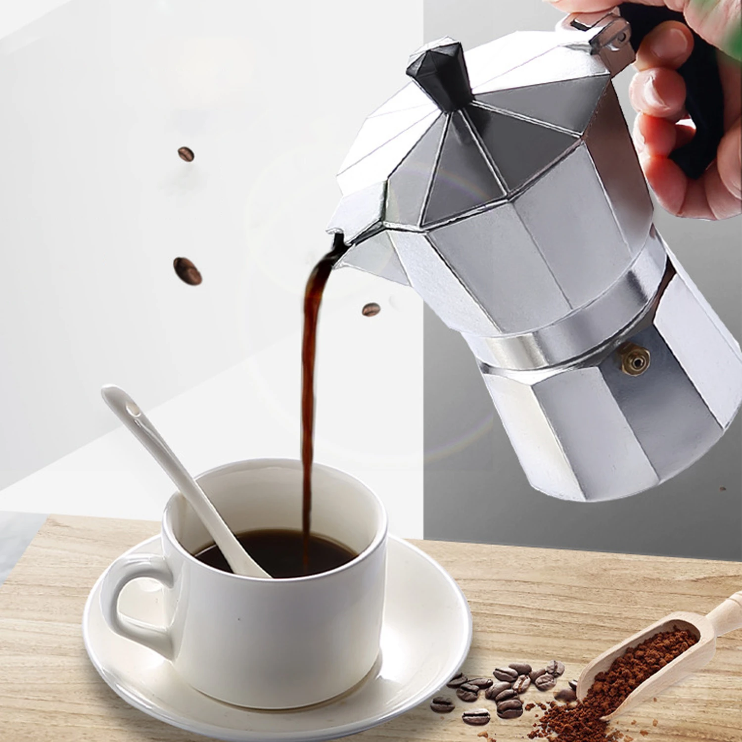 600ML Mocha Coffee Maker Hand Pour Pot Espresso Machine Makita Coffee