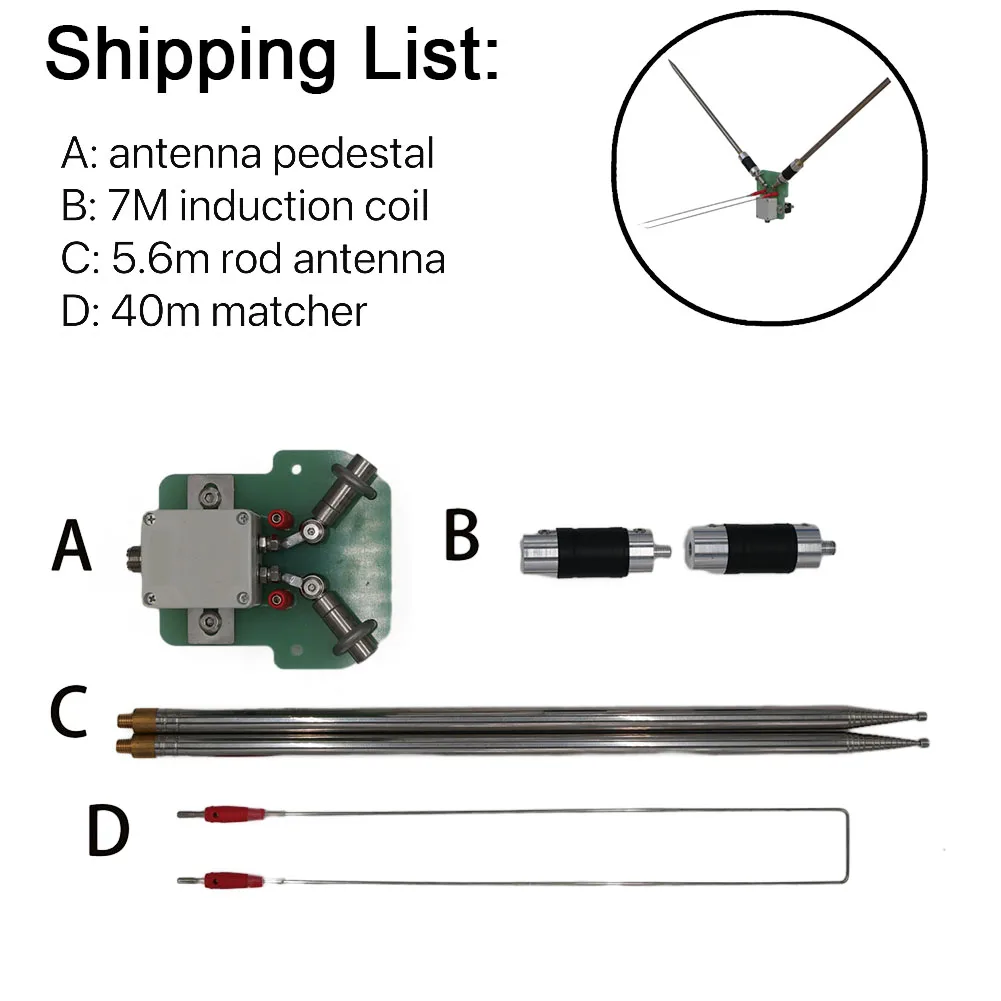DP200 Portable Dipole Antenna 754MHz 200W Broadband Antenna Improved Gain and Lower Noise for Clear Communication