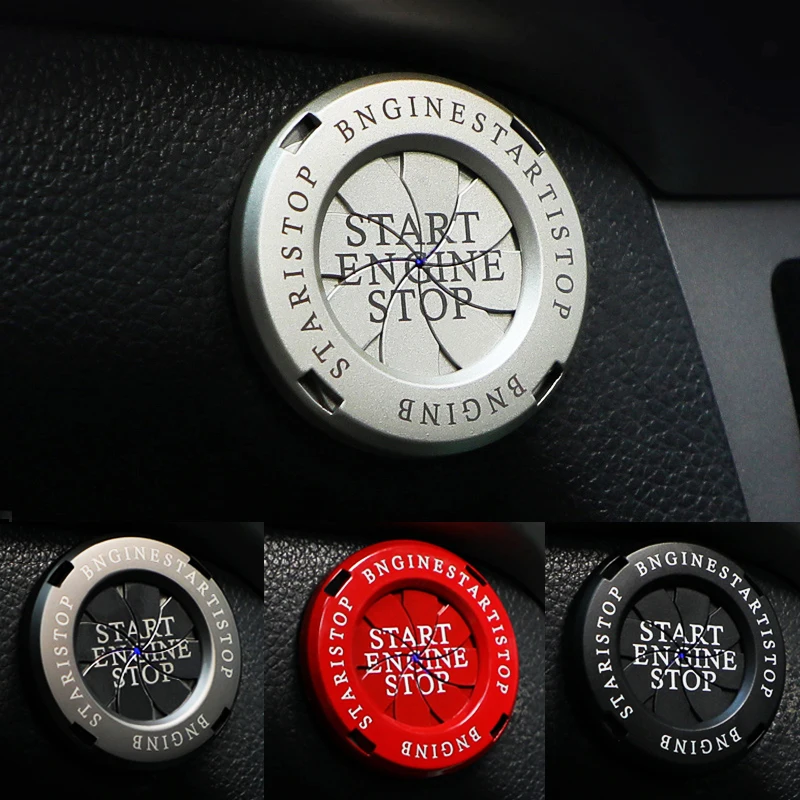 

Car Ignition Switch Protection Cap Cars Engine Ignition Start Stop Button Cover Motorcycle Start Ring Car Interior Accessory