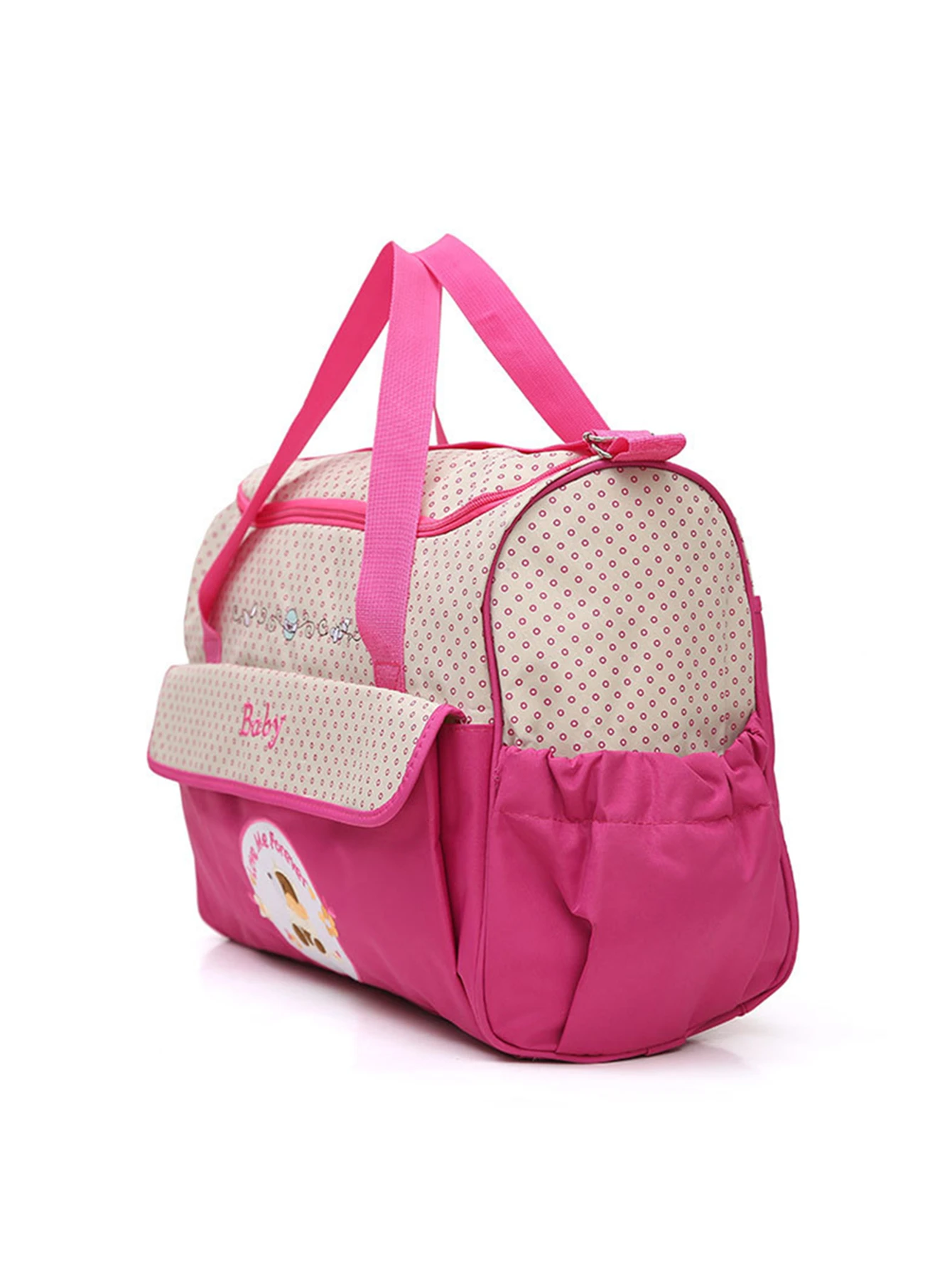 Leggero grande capacità moda impermeabile cartone animato orso una spalla obliqua span bag mamma borsa portatile mamma borsa per pannolini