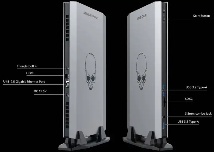 Minisforum Mini PC NUCXi7 Intel Core i7-11800H NVIDIA GeForce RTX 