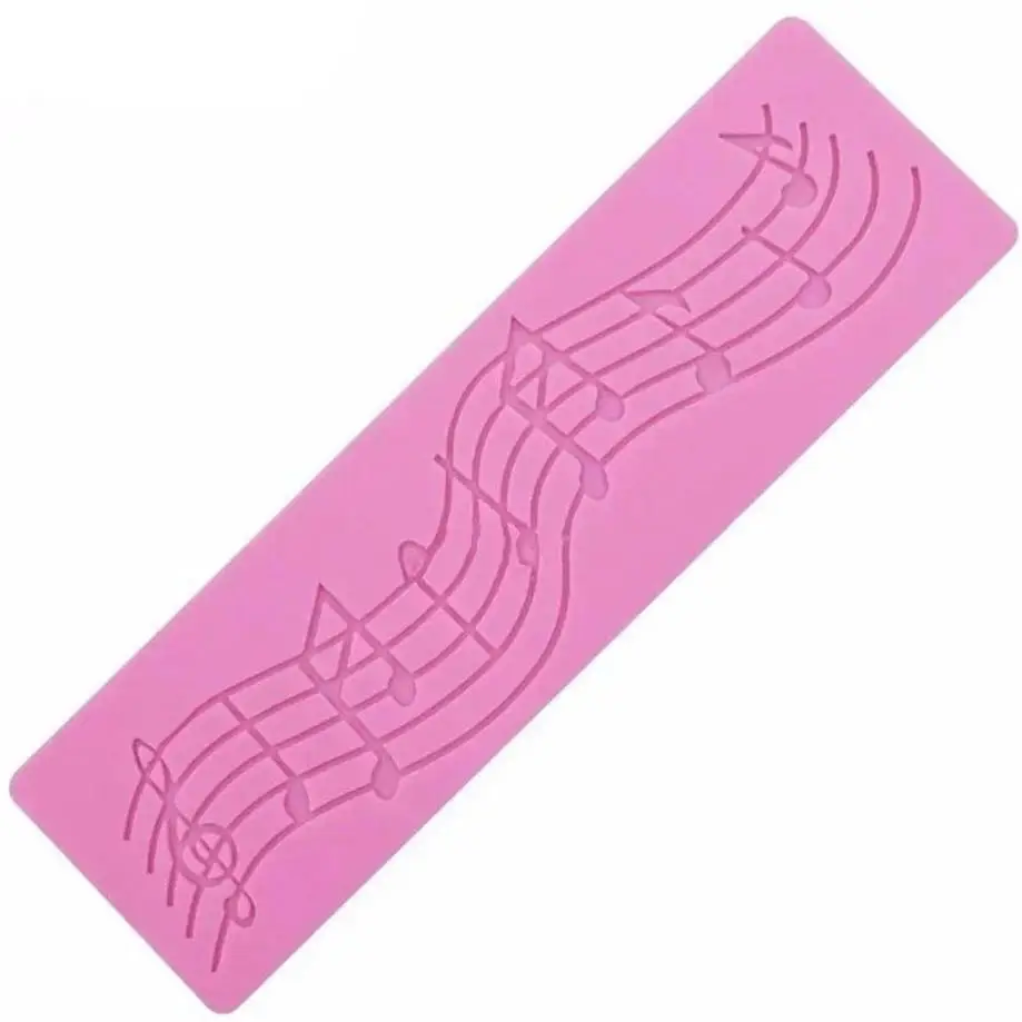 1Pcs Cake Decoration Molds Music Lace Silicone Mold Lace Note Silicone Cake Wedding Cookie Chocolate Silicone Molds Pastry Tools